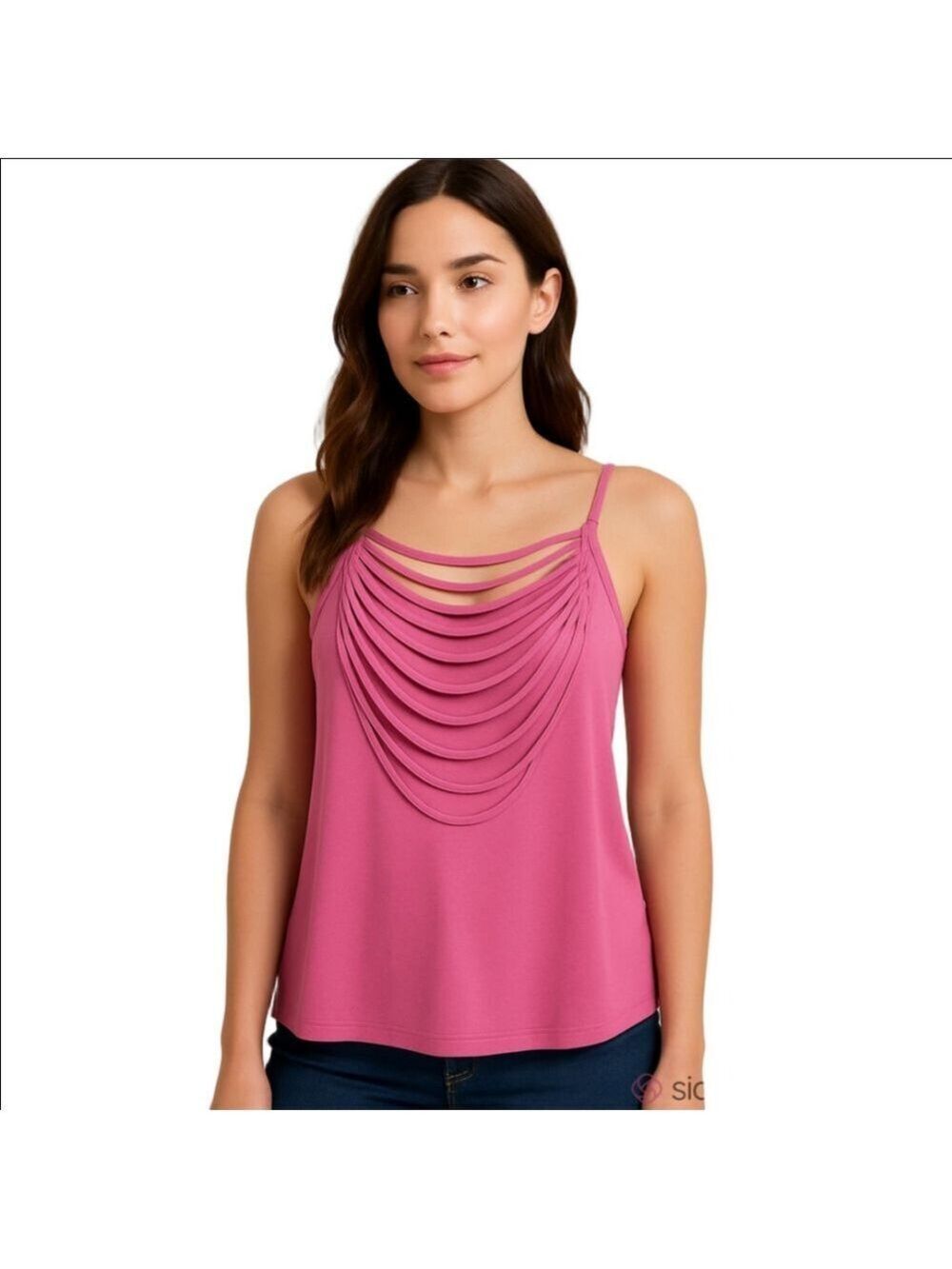 Naked Zebra Pink Spaghetti Strap Camisole